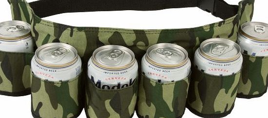 EZ Drinker  6 Pack Redneck Beer And Soda Can Holster Belt Camo Camouflage Design