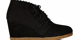 F-Troupe Black suede wedges
