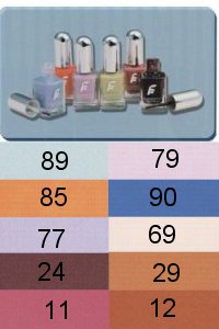 F2 Colour Cosmetics F2 Colour Nails Nail Varnish Bag of 10 Colours
