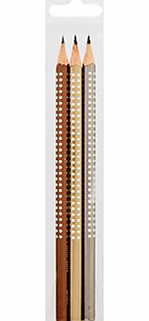 Faber-Castell Grip Metallic Pencil Set, Set of 3