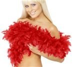 RED SEXY 6FT LONG FEATHER BOA
