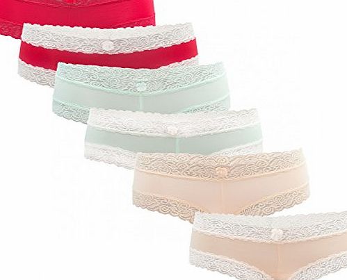 Fabio Farini 6 Womens Girls Panties Hipster Knickers from Fabio Farini.Available in many colours, size:8/10;Colour:Set 9