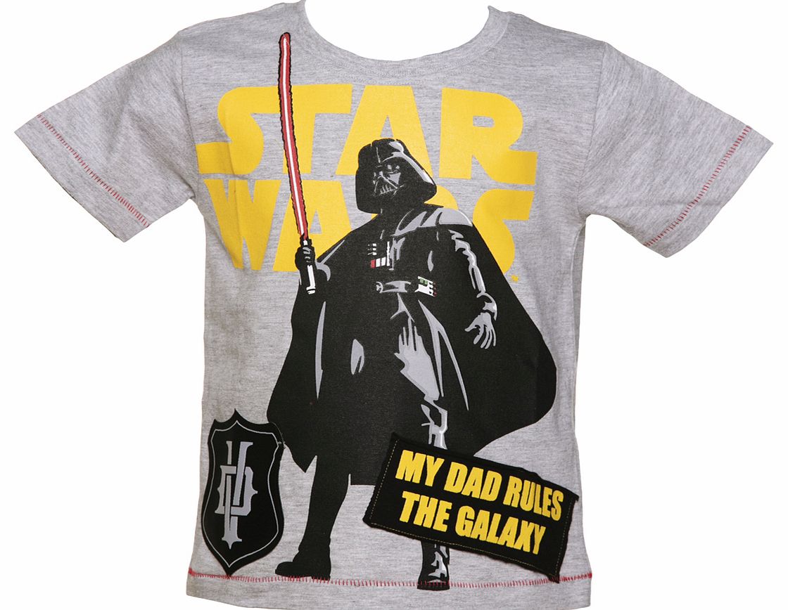 Fabric flavours Kids Grey Marl Star Wars Darth Vader My Dad
