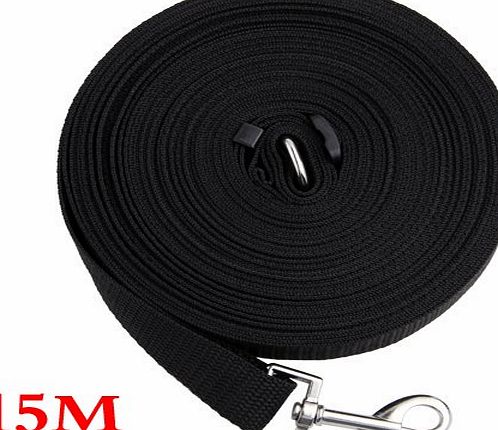 FACILLA Rope Lead for Dogs 15 m 50 ft Black