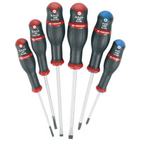 Facom 6 Piece Protwist Mixed Slotted and Pozi Screwdriver Set