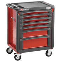 7 Drawer Red Jet XL Roller Cabinet