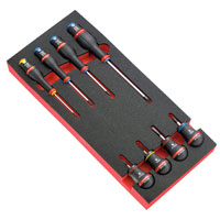 8 Piece Protwist Roller Cabinet Module Mixed Slotted / Phillips / Pozi Screwdriver Set