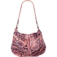 Pink Reptile Print Patent Leather Hobo bag