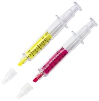 Fake Syringe Highlighter Pen - Yellow