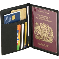 Genuine leather passport wallet
