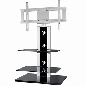 falcon Square Black Flat Panel TV Stand