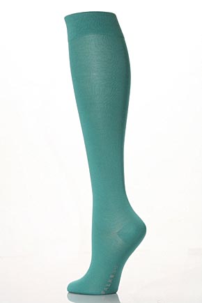 Falke Ladies 1 Pair Falke Cotton Touch Knee High Socks In 11 Colours Ink Blue