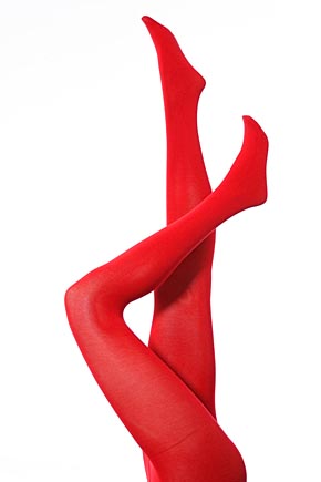 Falke Ladies 1 Pair Falke Cotton Touch Tights In 6 Colours Fire Red
