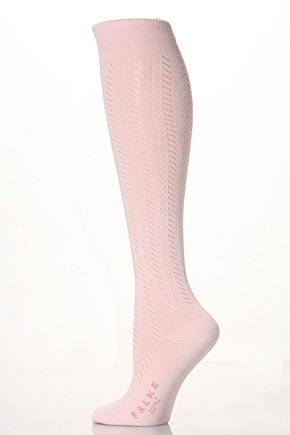 Falke Ladies 1 Pair Falke Lacy Pelerine Knee High Socks In 5 Colours Sakura