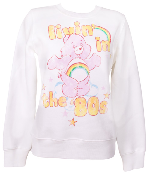 Ladies Care Bears Livin In The 80s Pullover