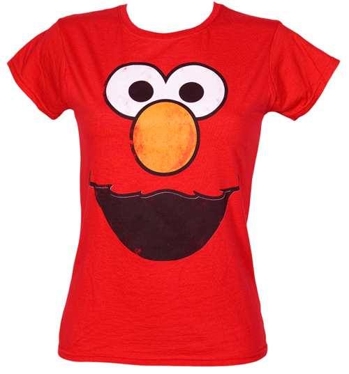 Ladies Elmo Face Sesame Street T-Shirt from Fame