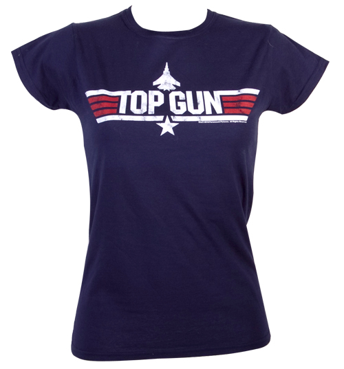 Ladies Navy Top Gun Maverick T-Shirt from Fame