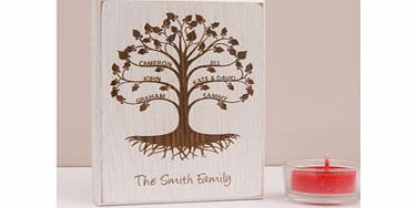 FAMILY Tree Wooden Block Artwork