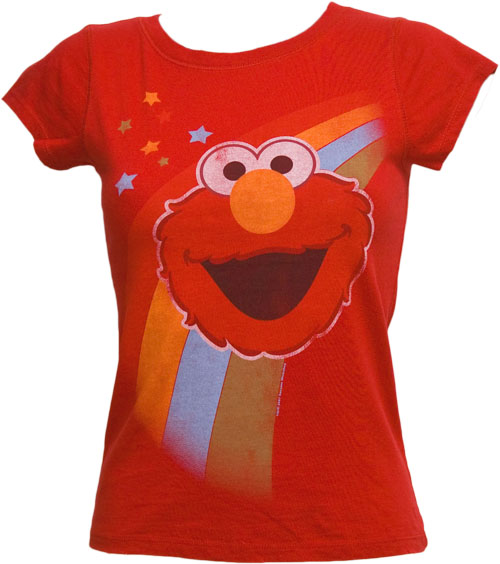 Ladies Elmo Rainbow T-Shirt from Famous Forever