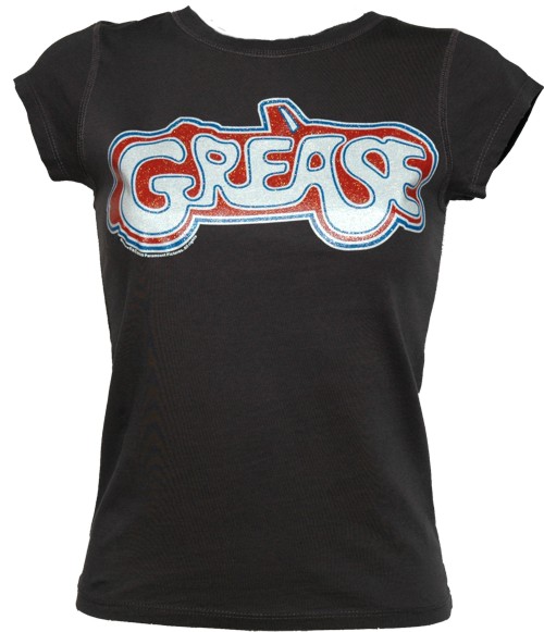 Ladies Grease Glitter Logo T-Shirt from Famous Forever
