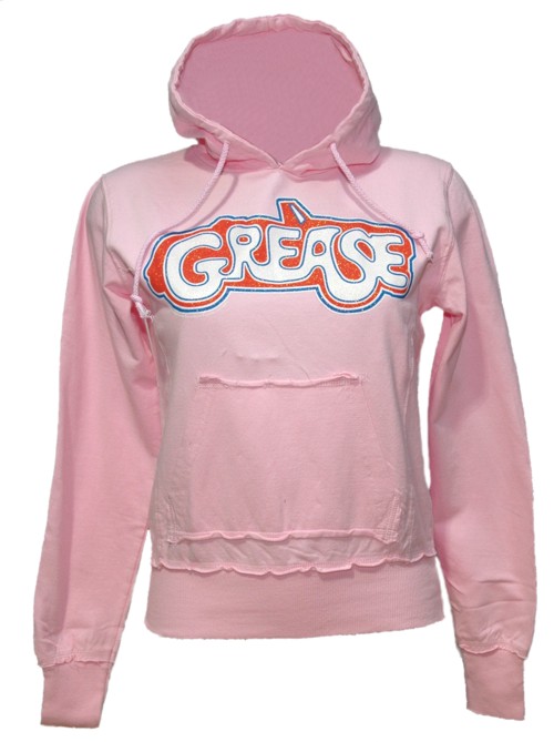 Ladies Pink Glitter Grease Hoodie from Famous Forever