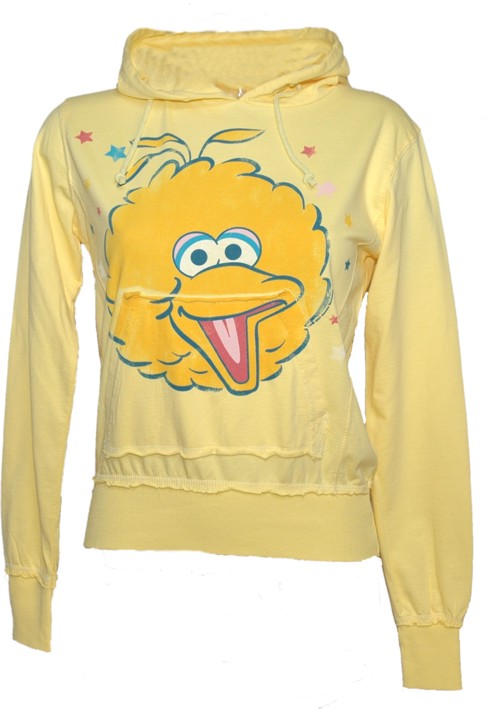 Ladies Yellow Big Bird Sesame Street Hoodie from Famous Forever
