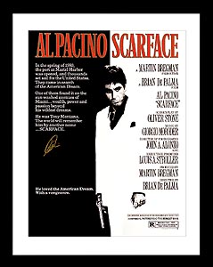 Al Pacino and#39;Scarfaceand#39; poster with facsimile signature