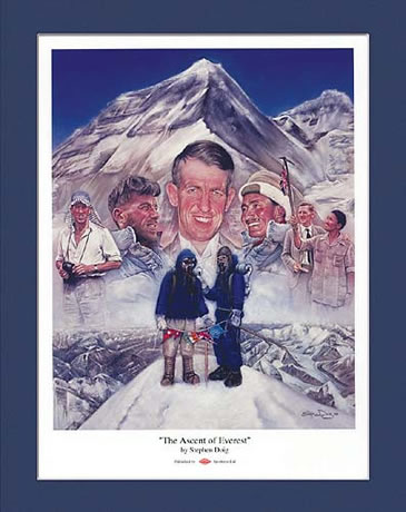 Ascent of Everest by Stephen Doig-featuring Sir Edmund Hillary
