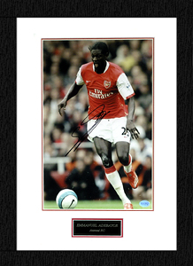 FamousRetail Emmanuel Adebayor 8x12and#39;and39; signed photo with plaque