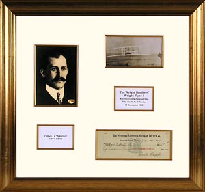 FamousRetail Orville Wright signed cheque