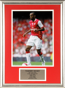 Thierry Henry photograph and plaque
