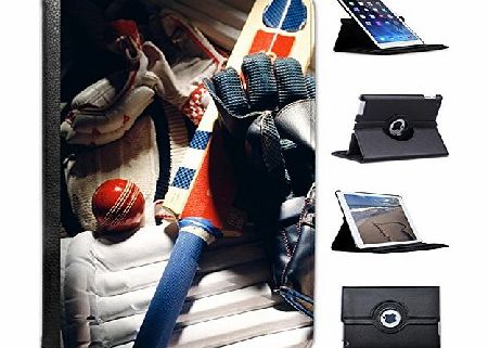 Fancy A Snuggle Cricket Gear Padding, Bats, Gloves amp; Ball For Apple iPad Mini 1, 2, 3 amp; Retina Leather Folio Presenter Case Cover with Stand Capability