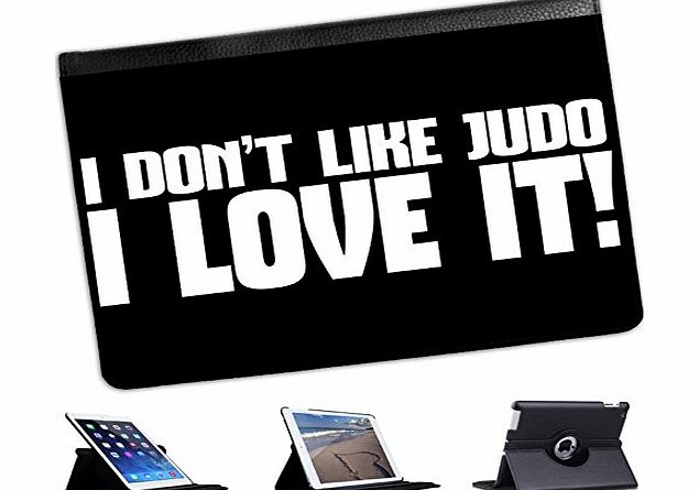 I Dont Like Judo...I Love It! For Apple iPad Mini 1, 2, 3 & Retina Leather Folio Presenter Case Cover with Stand Capability