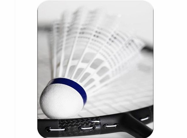 Fancy A Snuggle Shuttlecock Resting On Badminton Racket Premium Quality Thick Rubber Mouse Mat Pad Soft Comfort Feel Finish
