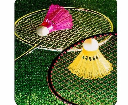 Fancy A Snuggle Yellow amp; Pink Badminton Shuttlecocks amp; Rackets Premium Quality Thick Rubber Mouse Mat Pad Soft Comfort Feel Finish