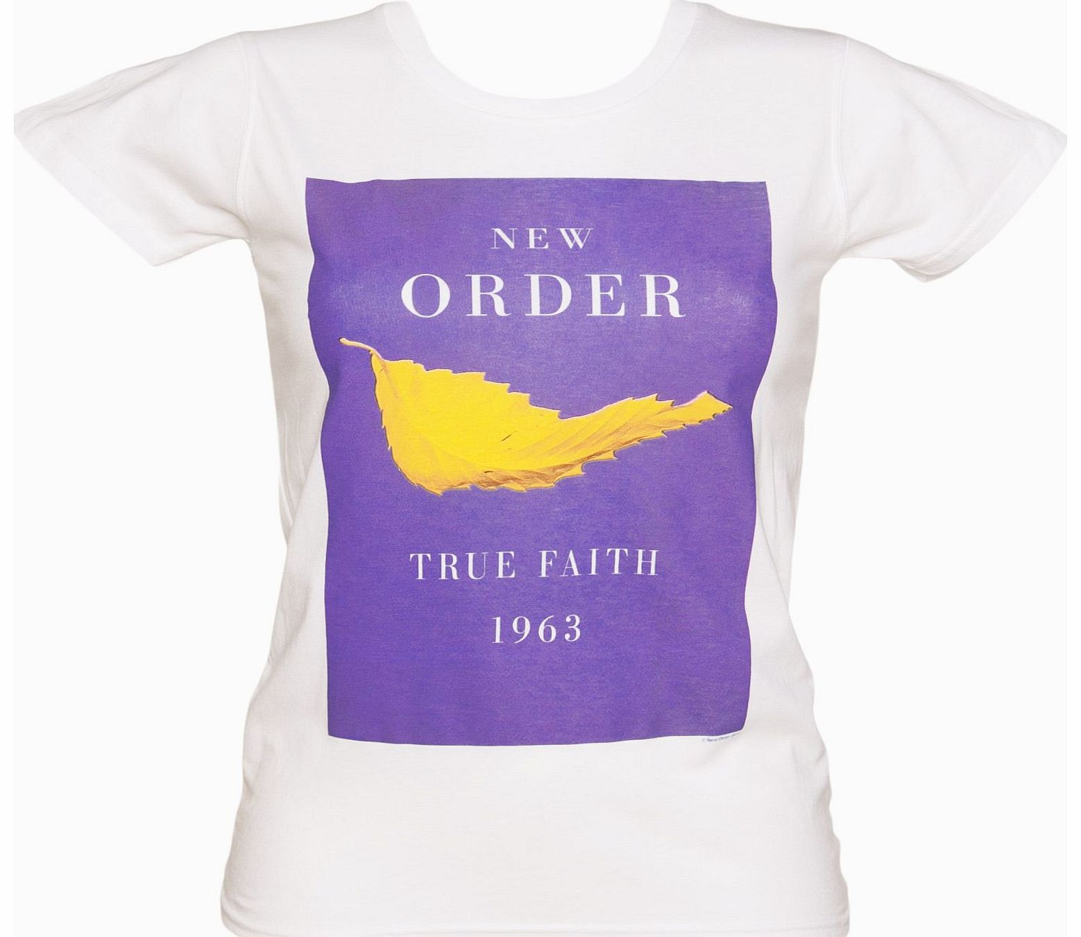 Ladies White New Order True Faith T-Shirt from