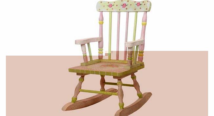 Crackled Rose Rocking Chair