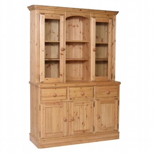 Farmhouse Occasional Pine Furniture Sideboard 4` with Glazed Top