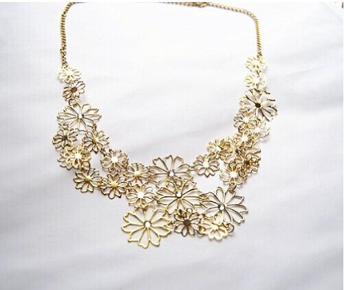 JA312 Womens 2014 Fashion Summer Sweet Design Flower Long Necklace, Elegant Costume Necklace