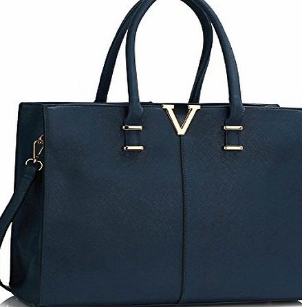 Fashion Only UK Ladies X Large Fashion Designer Celebrity Tote Bags Womens Quality Hot Selling Trendy Handbags CWS00319B CWS00319C CWS00319 (319C Navy V)