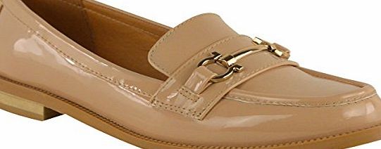 NEW LADIES WOMENS LOAFERS FLAT OFFICE WORK SCHOOL SMART FORMAL CASUAL SHOES SIZE