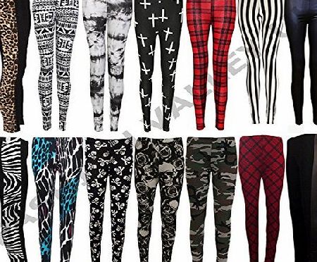 Fashion Valley Womens Sexy Plus Size Printed Leggings Ladies Stretechy Jeggings Tights 8-22 UK S/M 8-10 Camouflage