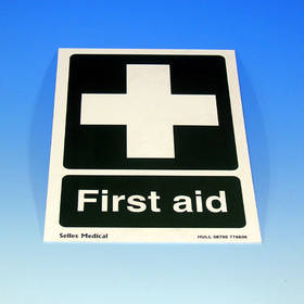 Sign First Aid 175 x 250mm Adhesive