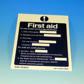 Sign First Aid Action 175 x 250mm Rigid