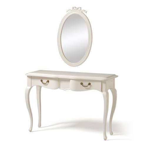 Fayence Painted Dressing Table + Mirror