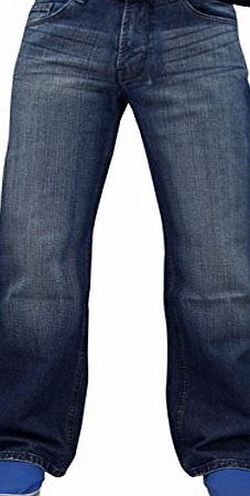 FB JEANS Mens Branded FB Zip Fly Denim Jeans Trousers Light amp; Dark Washed   Free Belt   Inside legs: 30`` = Short Leg, 32`` = Regular Leg, 34`` = Long Leg (42W x 30L, Dark Washed - FBM14)