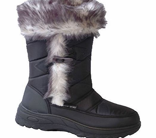 FCF NEW WOMENS SNOW BOOTS LADIES FUR CALF LINED ZIP WINTER SKI MOON RAIN BOOTS