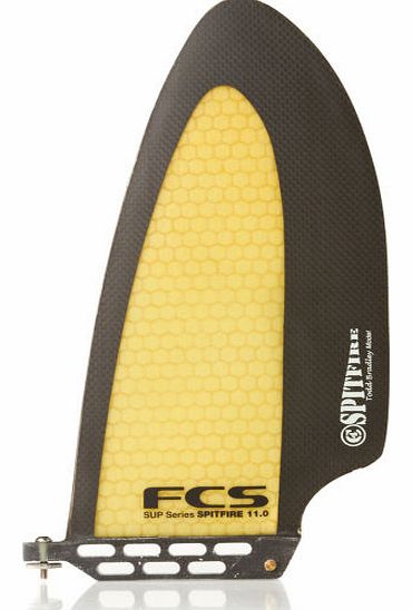 FCS C4 Spitfire 11inch SUP Fin - Carbon/Yellow
