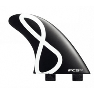 FCS FG7 FIBREGLASS MFIN SET BLACK WHITE