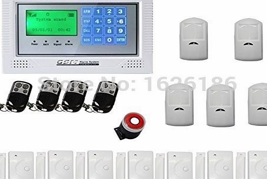 FDL MobileFDL Wireless Burglar Alarm system Security Wireless GSM Autodial Call Home House Intruder Alarm with Control Host Outdoor Siren PIR Motion Detector and Door/Window Gap Detector